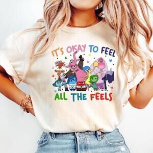 Its Okay To Feel All The Feels Therapy Disney Teacher Graphic T Shirt 81